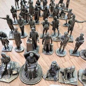 The Great American Miniature Pewter Sculptures Franklin Mint Lot 39 NHS